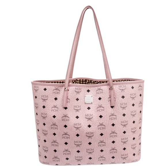 Mcm Reversible Mcm Pink Tote Bag MCM Small Liz Shopper In Visetos